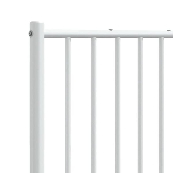 vidaXL Metal Headboard White 135 cm