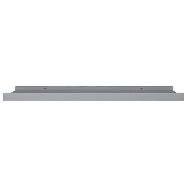 vidaXL Picture Frame Ledge Shelves 2 pcs Grey 60x9x3 cm MDF