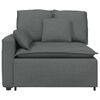 vidaXL Modular Sofa Armrest End Module with Cushions Dark Grey 100 cm