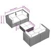 vidaXL 5 Piece Garden Lounge Set with Cushions Poly Rattan Brown