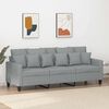 vidaXL 3-Seater Sofa Light Grey 180 cm Fabric