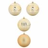 vidaXL Christmas Bauble Set XXL 4 pcs Gold Plastic