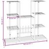 vidaXL Flower Stand 94.5x25x89 cm White Iron