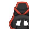 vidaXL Gaming Chair with Footrest Black and Red Faux Leather