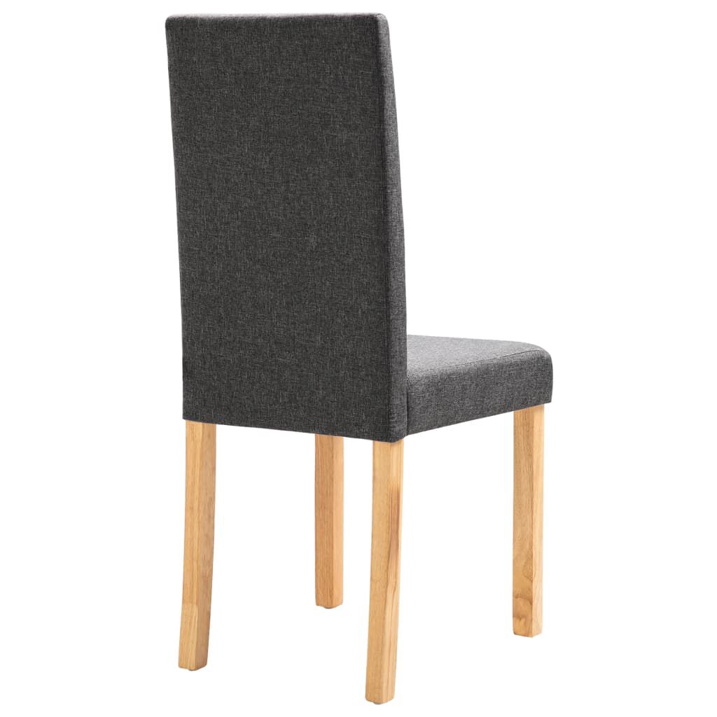 vidaXL Dining Chairs 2 pcs Dark Gray Fabric