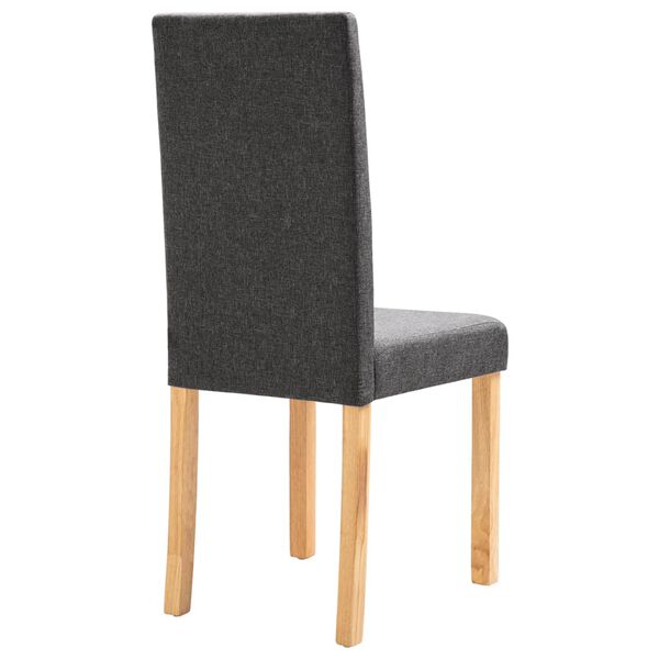 vidaXL Dining Chairs 2 pcs Dark Gray Fabric