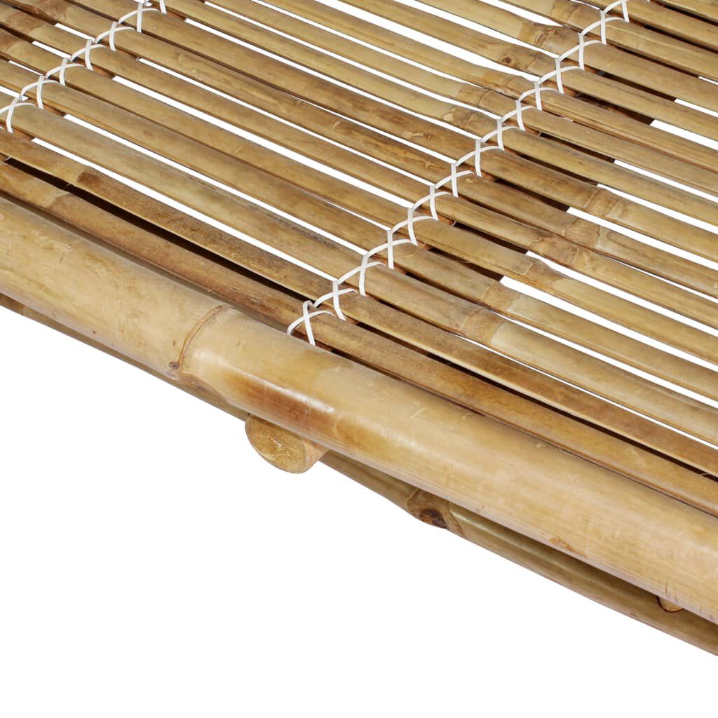 vidaXL 2-Person Sun Lounger with Cushions Bamboo