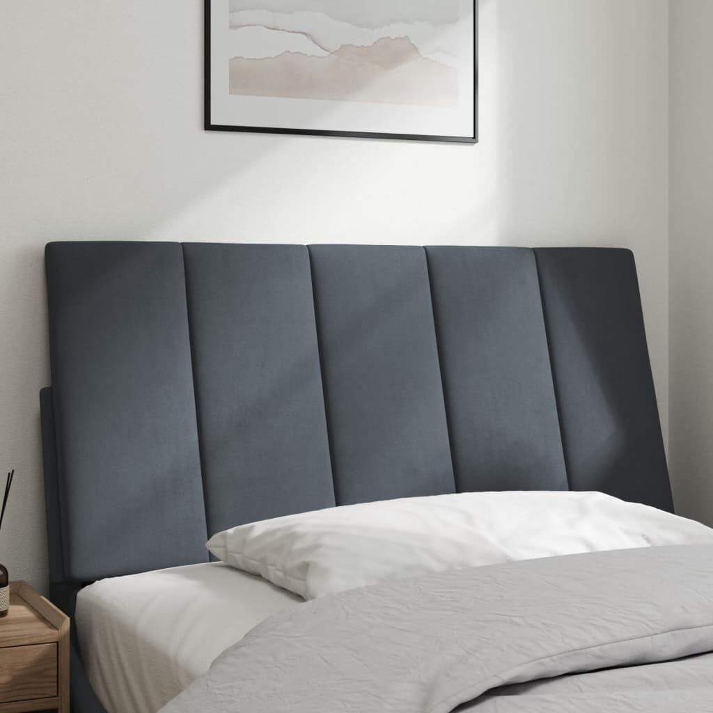 vidaXL Headboard Cushion "Hanko" Dark Grey 100 cm Velvet