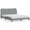 vidaXL Bed Frame without Mattress "Hvar" Light Grey 152x203 cm Fabric