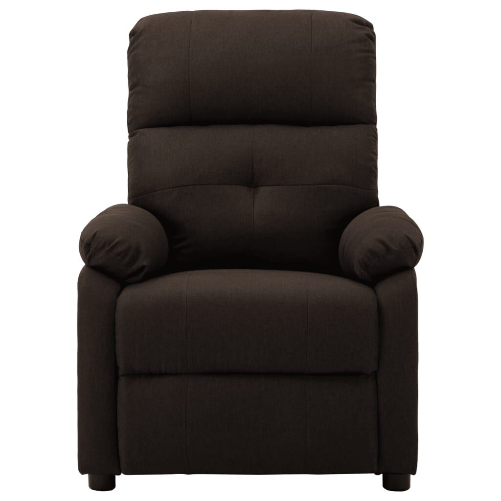 vidaXL Electric Massage Chair Dark Brown Fabric