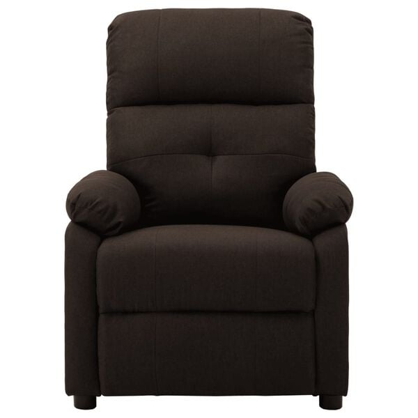 vidaXL Electric Massage Chair Dark Brown Fabric