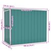 vidaXL Wall-mounted Garden Shed Green 118x194x178 cm Galvanised Steel