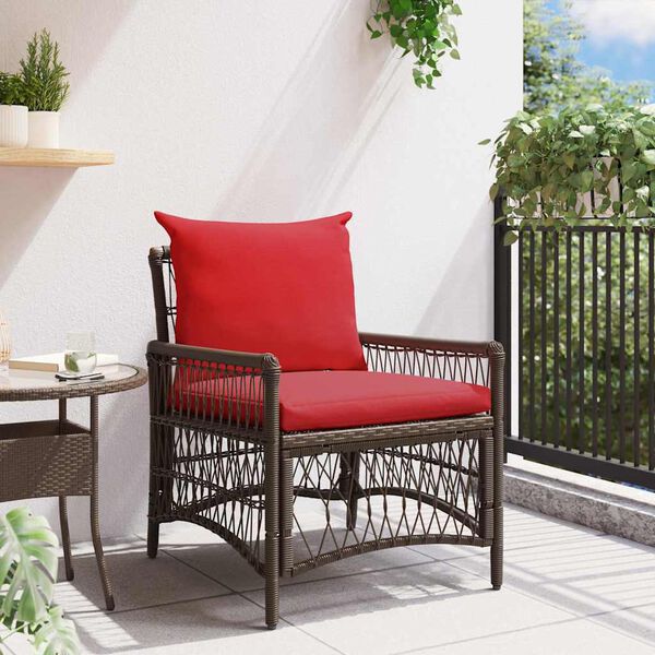 vidaXL Garden Chair Brown 60 x 70 x 78cm Poly Rattan