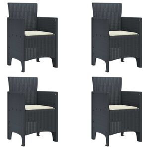 vidaXL Garden Chair 4 pcs Anthracite 53 x 49 x 85 cm Polypropylene