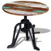 vidaXL Side Table Solid Reclaimed Wood Cast Iron 60x(42-63) cm