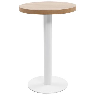 vidaXL Bistro Table Light Brown 50 cm MDF