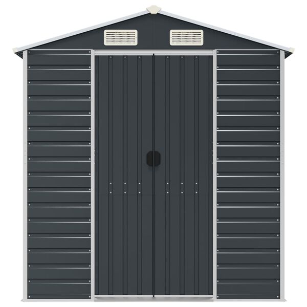 vidaXL Garden Shed Anthracite 191x215x198 cm Galvanised Steel