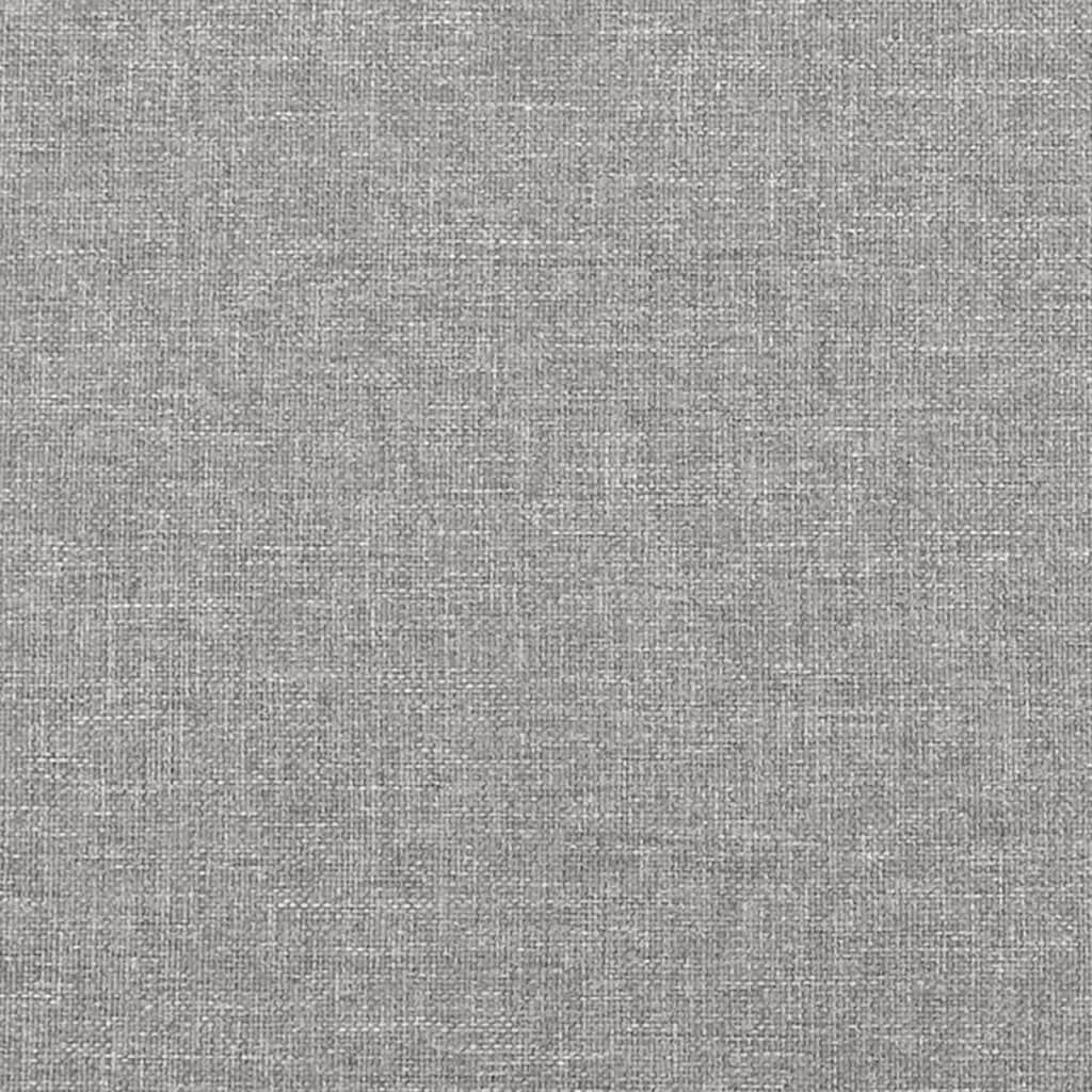 vidaXL Bed Frame without Mattress Light Grey King Fabric (US Only)