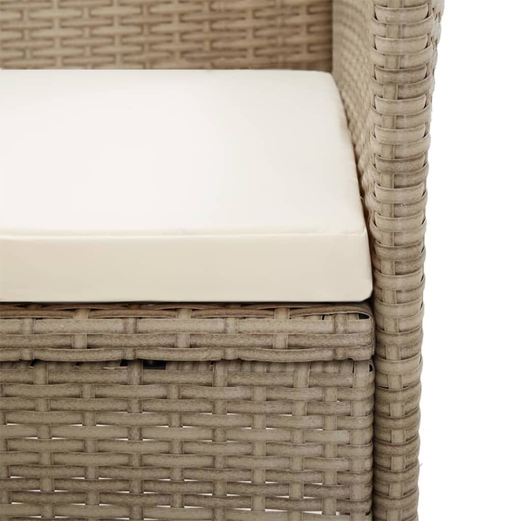 vidaXL 5 Piece Garden Dining Set Beige