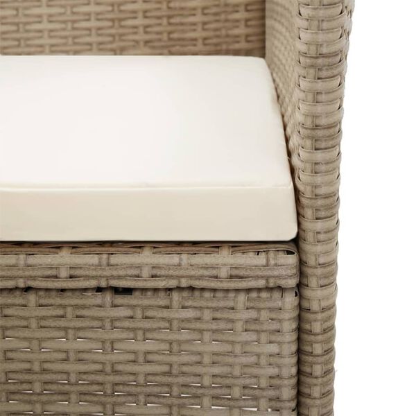 vidaXL 5 Piece Garden Dining Set Beige