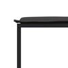 vidaXL 11 Piece Garden Dining Set with Cushions Black Textilene