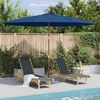 vidaXL Garden Parasol with Wooden Pole 350 cm Blue