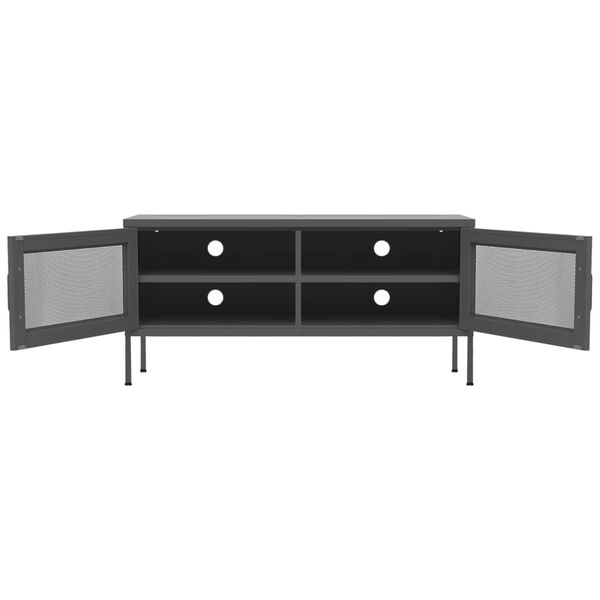 vidaXL TV Cabinet Anthracite 105x35x50 cm Steel