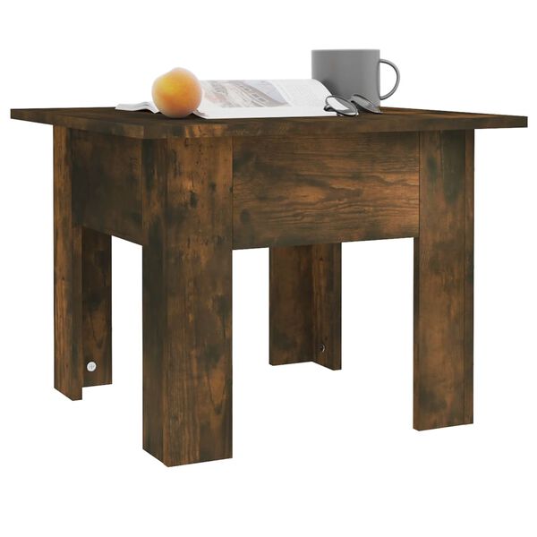 vidaXL Coffee Table Smoked Oak 55x55x42 cm Engineered Wood