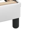 vidaXL Bed Frame with LED without Mattress "Zadar" White 137x190 cm
