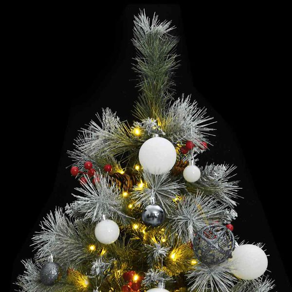 vidaXL Artificial Hinged Christmas Tree 300 LEDs & Ball Set 240 cm
