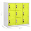 vidaXL Locker Cabinets 2 pcs Light Grey and Green 90x45x92.5 cm Steel