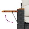 vidaXL 8 Piece Garden Sofa Set with Cushions Black Poly Rattan