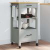 vidaXL Kitchen Trolley MONZA 48x40x88.5 cm Solid Wood Pine