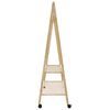 vidaXL Clothes Rack with Shelves and Wheels 132x45.5x155.5 cm Bamboo