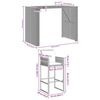 vidaXL 5 Piece Garden Bar Set with Cushions Grey Poly Rattan Acacia