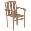 vidaXL Garden Chairs 2 pcs with Cream White Cushions Solid Teak Wood