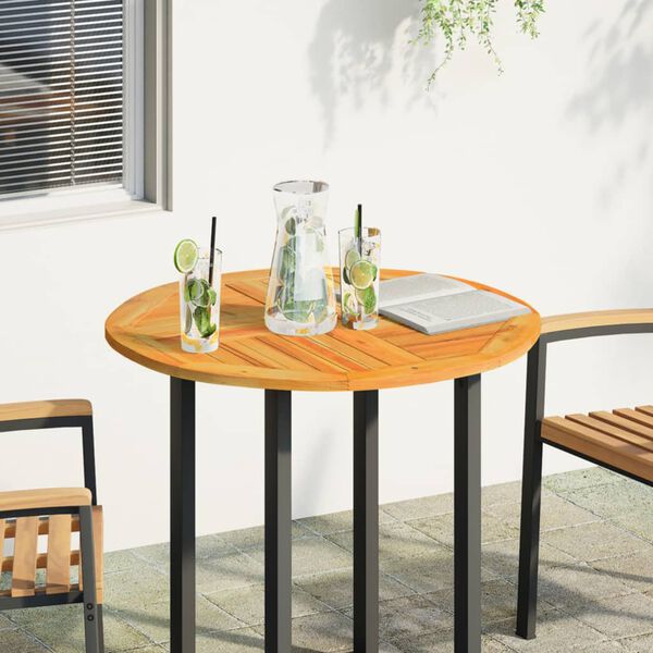 vidaXL Table Top &Oslash;80x2.2 cm Round Solid Wood Acacia