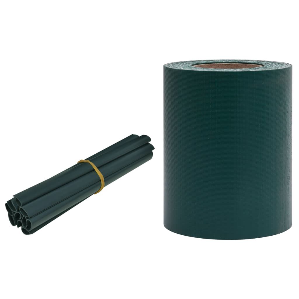 vidaXL Garden Privacy Screen PVC 35x0.19 m Matte Green