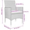 vidaXL 7 Piece Garden Dining Set with Cushions Poly Rattan and Glass