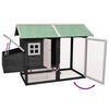 vidaXL Chicken Cage Grey 170x81x110 cm Solid Pine & Fir Wood