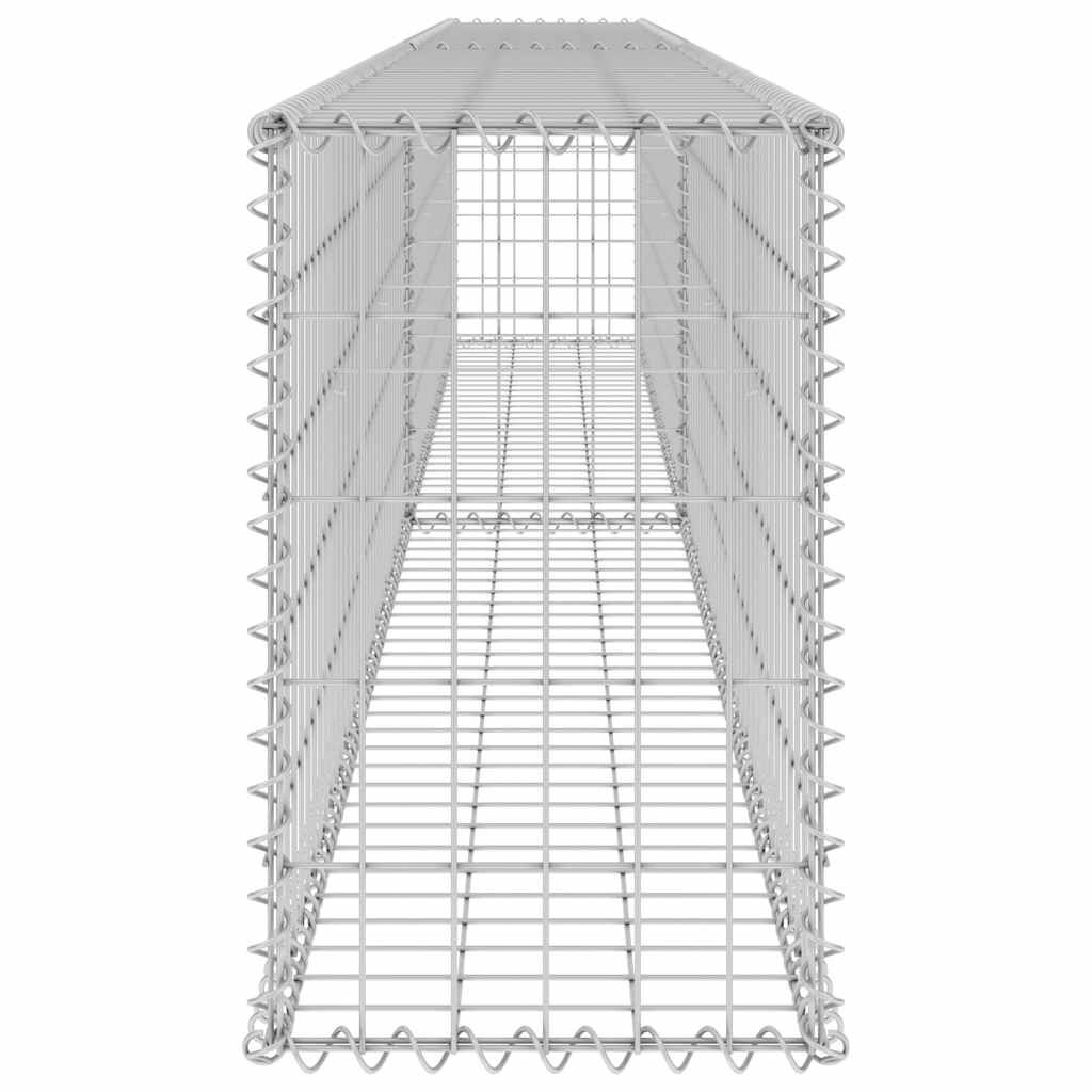 vidaXL Gabion Wall with Covers Galvanised Steel 300x30x50 cm