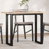 vidaXL Dining Table O-Frame 100x50x75.5 cm Solid Wood Pine and Steel