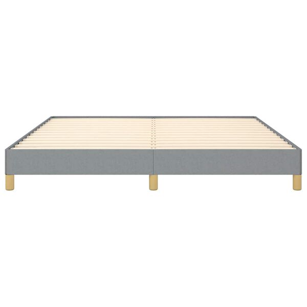 vidaXL Bed Frame without Mattress Light Grey California King Fabric