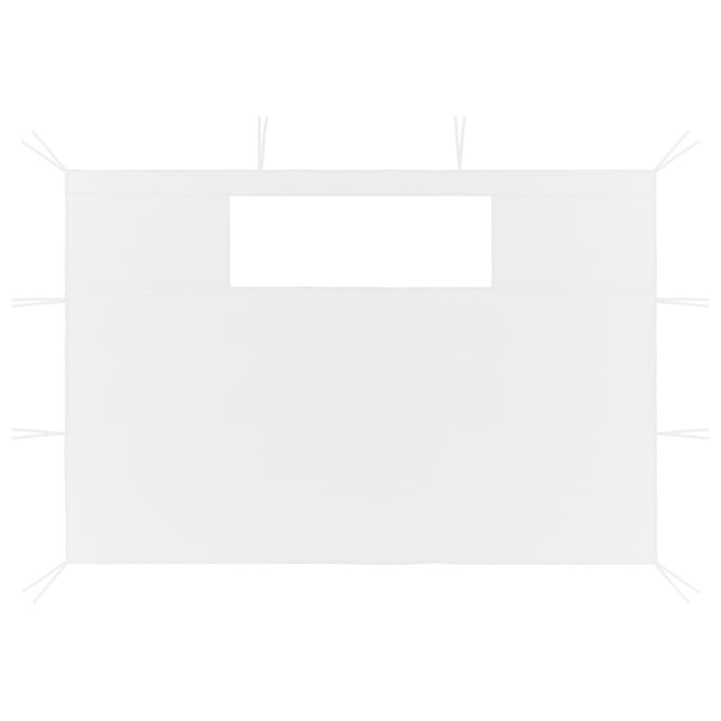vidaXL Gazebo Sidewalls with Windows 2 pcs White