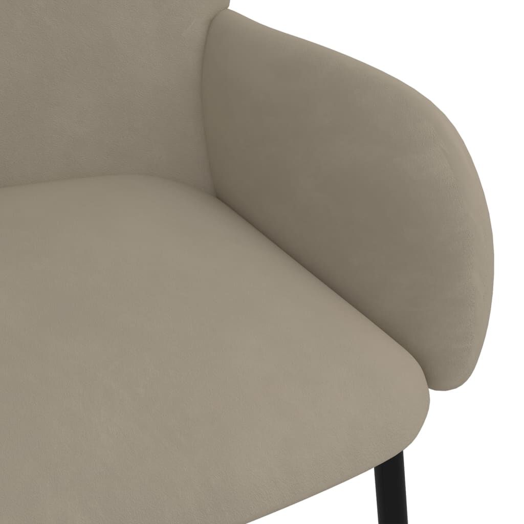 vidaXL Dining Chairs 2 pcs Light Grey Velvet