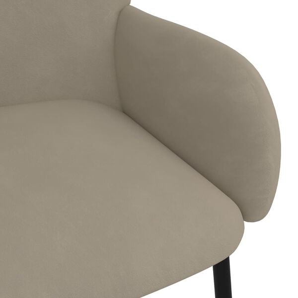 vidaXL Dining Chairs 2 pcs Light Grey Velvet