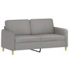 vidaXL 2-Seater Sofa with Pillows&Cushions Light Grey 140 cm Fabric