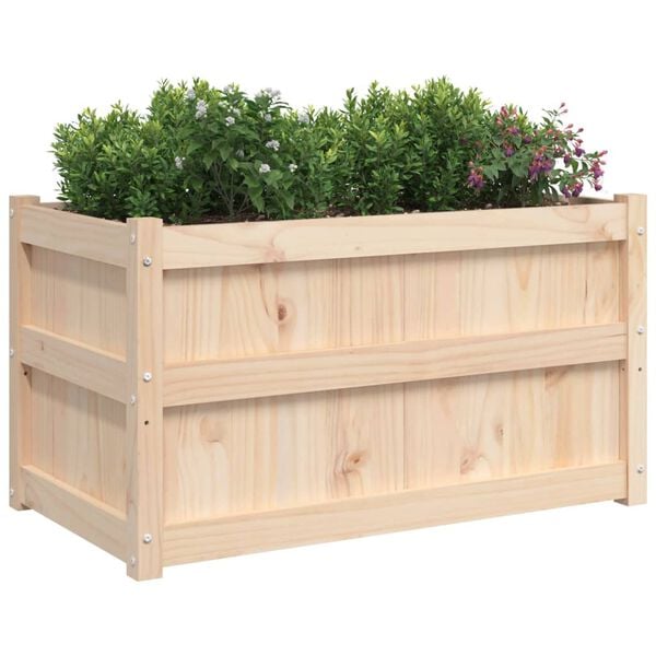 vidaXL Garden Planters 2 pcs Solid Wood Pine