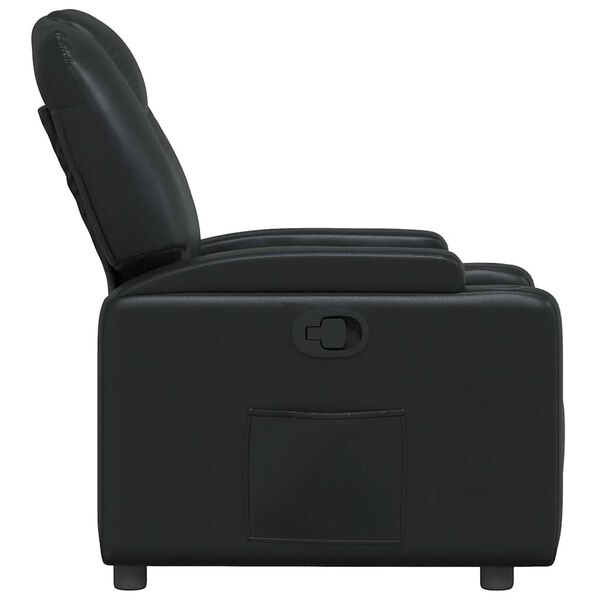 vidaXL Recliner Chair Black Faux Leather
