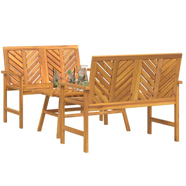 vidaXL 3 Piece Garden Lounge Set Solid Wood Acacia